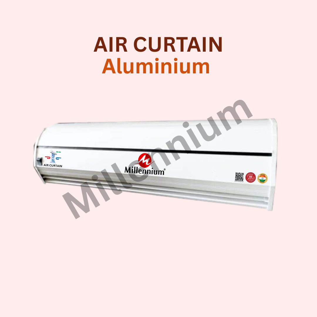Aluminium Air Curtain used for preventing dust, insects, and temperature loss in commercial and industrial entrances