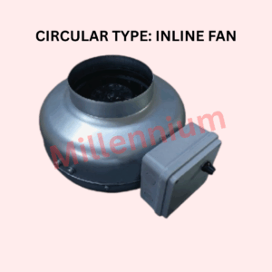Circular Inline Fan installed in duct system for efficient air ventilation and exhaust in industrial and commercial spaces