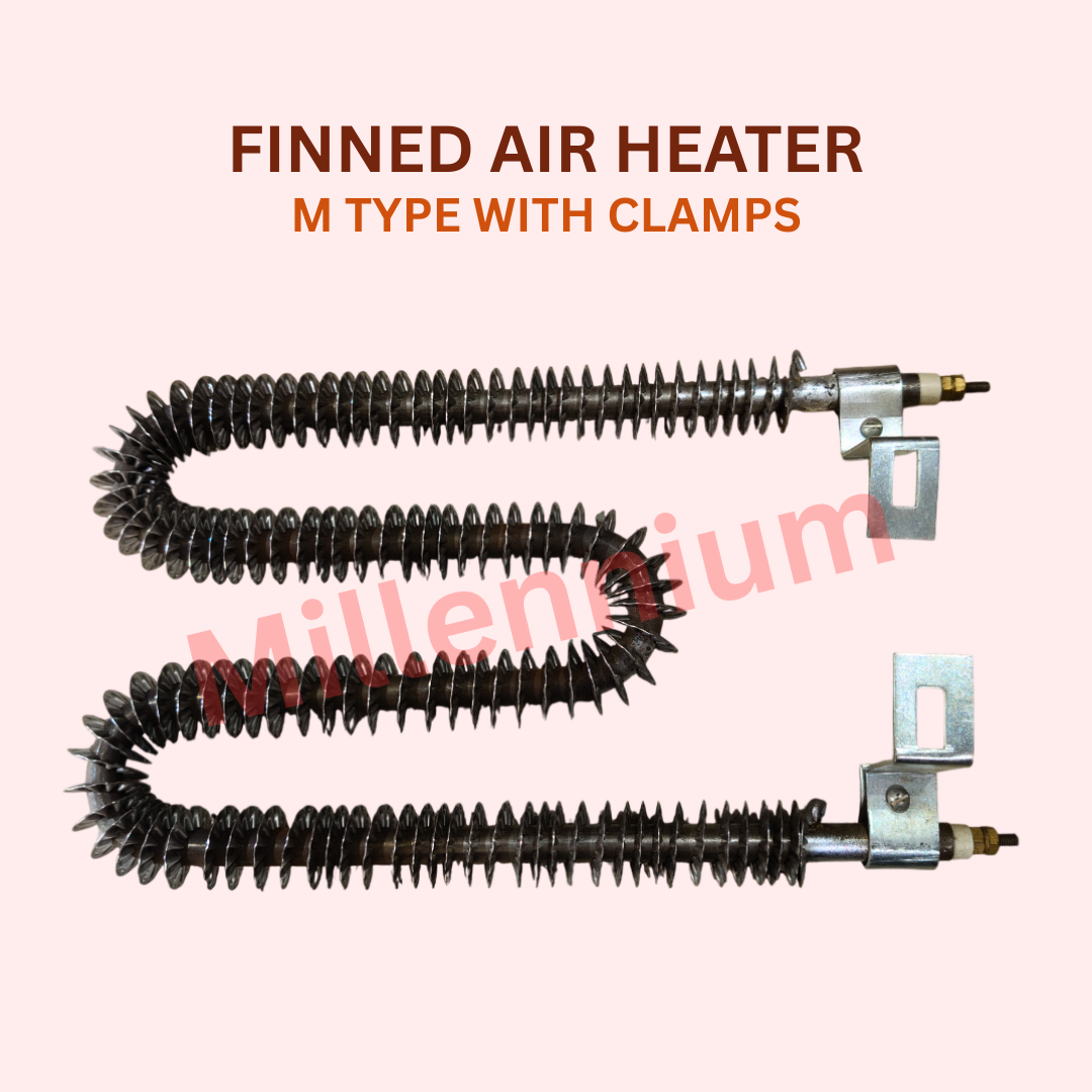 Finned Air Heater M Type with Clamps | Reliable Industrial Heater - Image 2