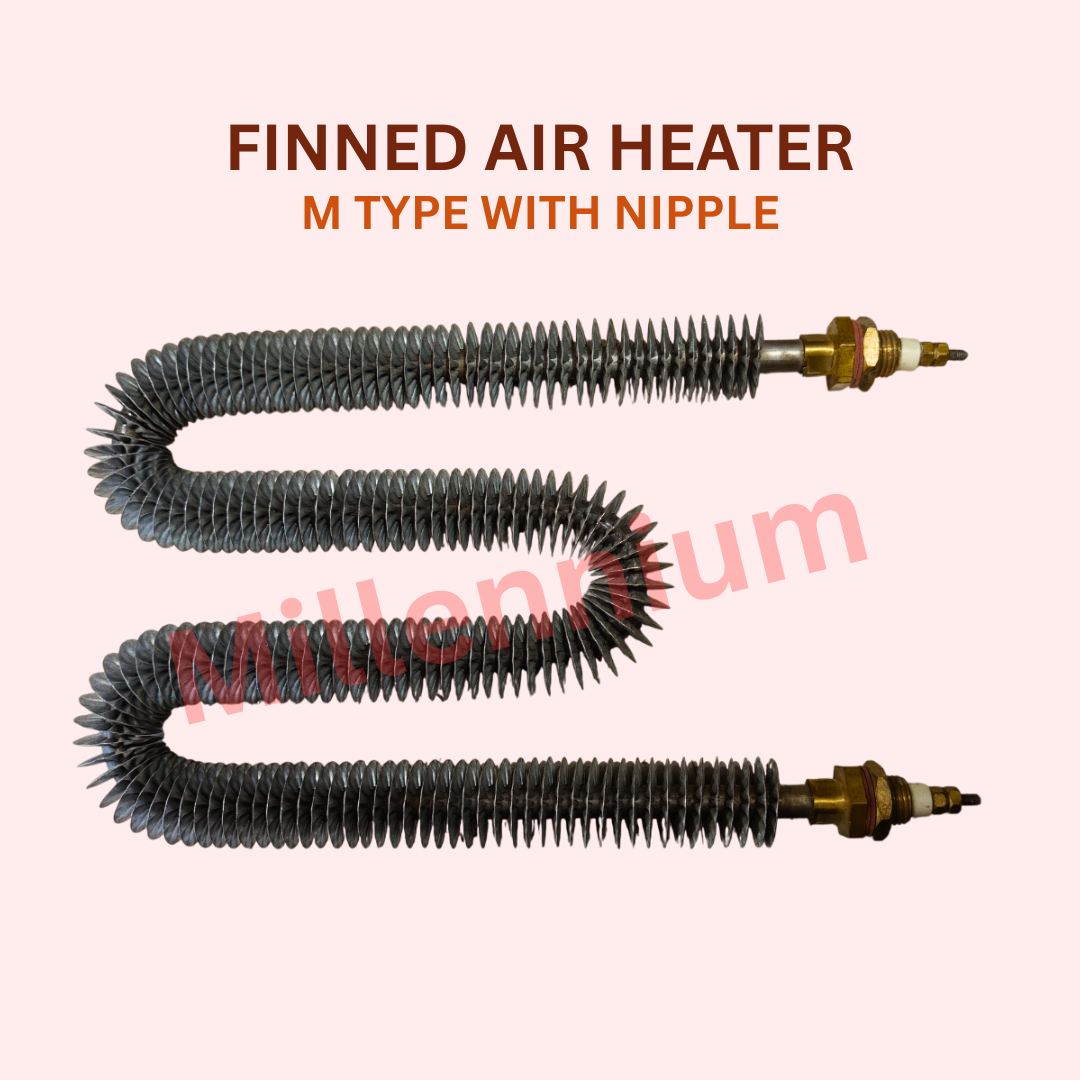 Finned Air Heater M Type with Nipple | Industrial Heater - Image 2