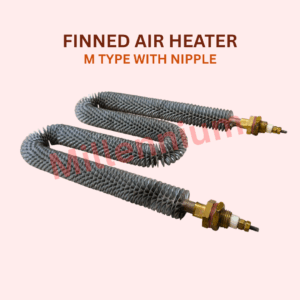 Finned Air Heater M Type with Nipple – Industrial Air Heating Element for HVAC, Packaging, and Textile Applications